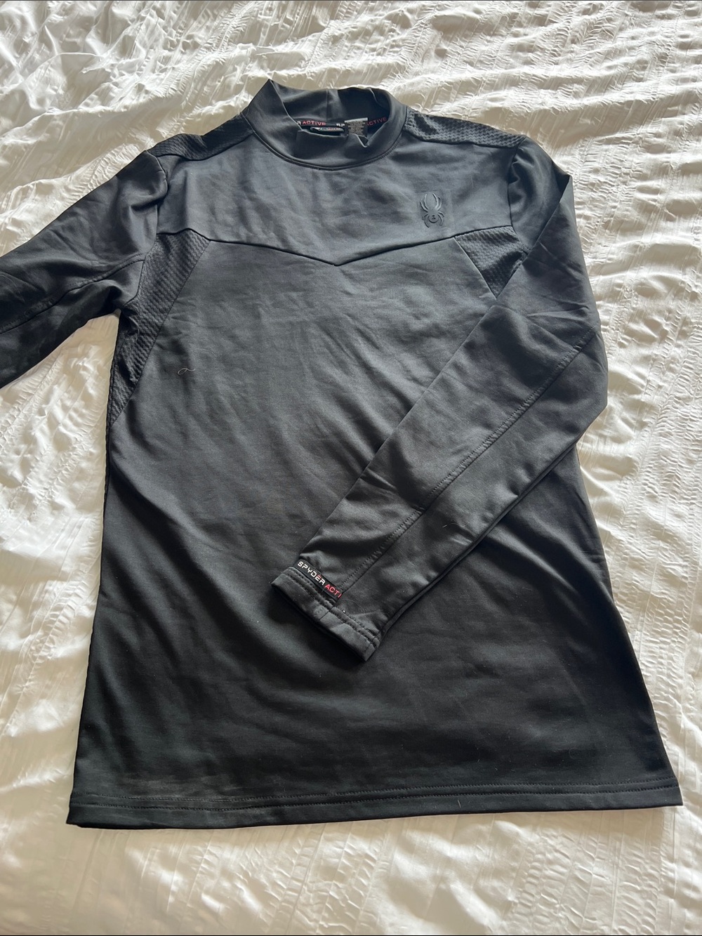 Spyder Black Long-Sleeve Athletic Base Layer Shirt